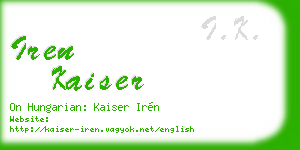 iren kaiser business card
